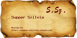 Supper Szilvia névjegykártya